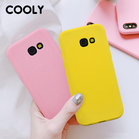 COOLY-funda de silicona para Samsung Galaxy A5 2017, carcasa trasera suave de TPU de Color caramelo para Samsung A3 2017 Coque on A7 2017 ► Foto 1/6