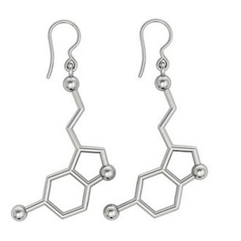 Pendientes de serotonina con diseño de DNA, joyería de serotonina, regalo de Biología Química, regalo para profesores y científica ► Foto 1/1