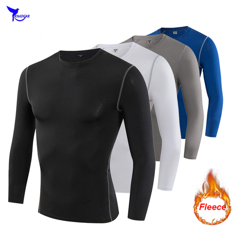 Camiseta térmica de manga larga para correr para hombre, ropa de secado rápido de lana térmica para gimnasio y Fitness, 2022 ► Foto 1/6