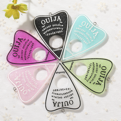 10 PCs unids 42*60mm ouija planchette charms flat back resina charms COLLAR COLGANTE para la decoración DIY ► Foto 1/6