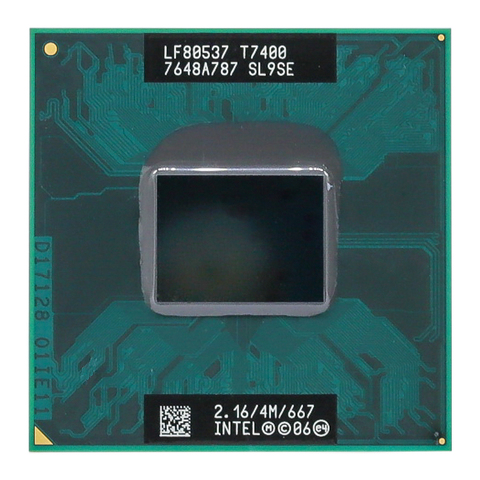 CPU Intel Core 2 Duo laptop T7400 CPU 4M (Socket 479 Cache/2,16 GHz/667/Dual-Core) portátil procesador ► Foto 1/2
