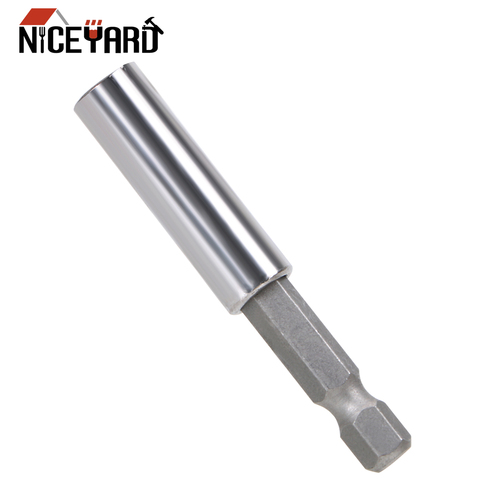 NICEYARD-Adaptador de funda de 60/150mm, taladro de extensión duradero, destornillador, barras de acero al carbono, soporte de broca magnética hexagonal de 1/4