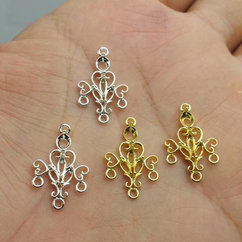 Conectores de latón para accesorios de aretes, 10 Uds./lot13x20mm, componentes para joyería artesanal ► Foto 1/1