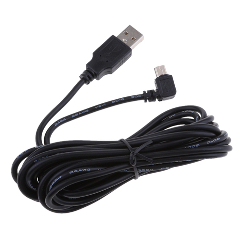 Mini Cable USB Universal de carga 5V 2A, 90 grados, cabeza derecha, Cables DVR GPS, accesorios electrónicos para coche, fácil de usar ► Foto 1/6