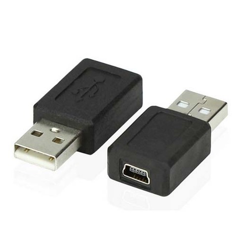 Mini usb b 5 pines hembra jack a usb a 2,0 adaptador de conector macho M/F nuevo ► Foto 1/4