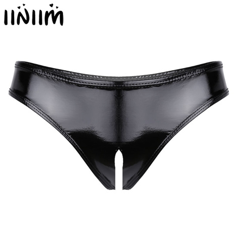 Iiniim nuevo sensuales braguitas de mujer de cuero Low-rise sólido ropa interior de tela suave de moda erótico Mini bragas ropa interior femenina ► Foto 1/6