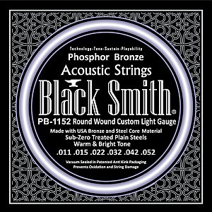 Black Smith Strings fosforado bronce cuerdas de guitarra acústica luz o luz personalizada, hecho en Corea ► Foto 1/2