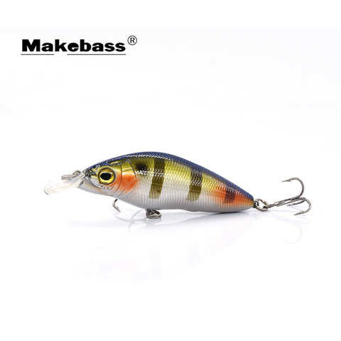 MAKEBASS Señuelos de Pesca de lubina Crankbait 6,5 cm/8,5g flotante cebos duros Wobblers aparejos de Pesca para Bass etc.Pesca carnada ► Foto 1/6