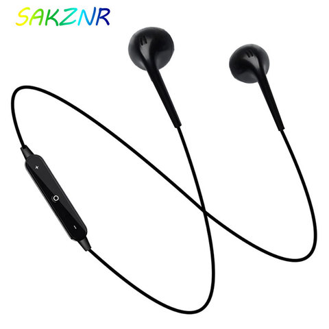 S6 deporte banda para el cuello auriculares inalámbricos Bluetooth con micrófono en la oreja auriculares para iPhone Xiaomi HUawei ► Foto 1/6
