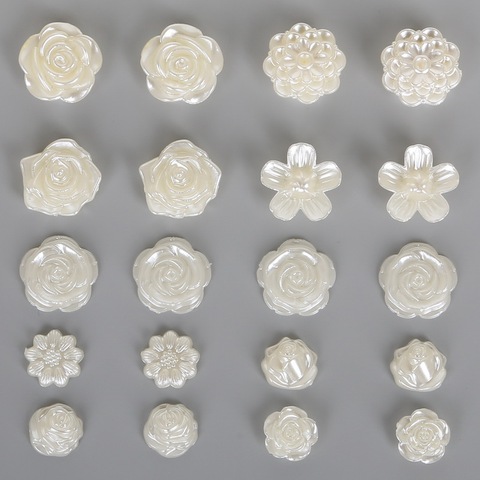 La mejor venta de la flor plana de la parte posterior cabujón de plástico de imitación ABS perlas para la fabricación artesanal de la joyería DIY ► Foto 1/6