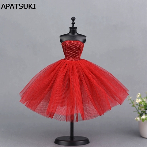 Barbie Dress Vestidos De Barbie Cortos Corto Rojo Ballet Vestido