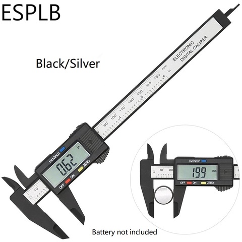 ESPLB-Pinza de conversión electrónica Digital de fibra de carbono Calibre Vernier plástico, pantalla LCD de 6 pulgadas, 150mm ► Foto 1/6