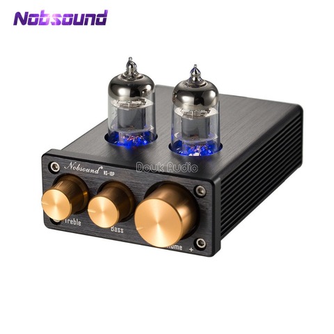 Nobsound-Mini amplificador de Audio con válvula 6J1, NS-10P, tubo de vacío, preamplificador, agudos y bajos, Control de tono negro, audiófilo, 2022 ► Foto 1/6