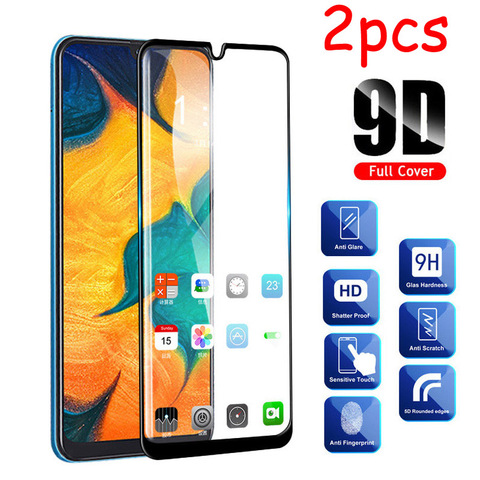 2 unids/lote La pegamento Samsun A50 de cristal para Samsung Galaxy A70 A40 A30 A50 protectora de vidrio en el Galax 50 30 40 70 50A 70A película ► Foto 1/6