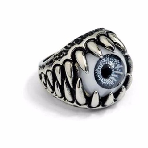 1 Uds diabólico anillo ojo Vintage Shellhard hombres Punk Eyeball dedo anillo encantador Halloween regalo de fiesta, tamaño de la joyería 7-11 ► Foto 1/6