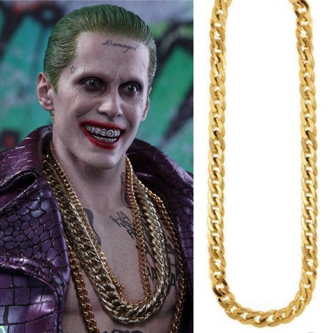 El Joker collar fornido dorado cadena accesorios de disfraces Prop de la joyería ► Foto 1/4
