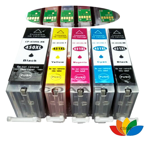5 Color Compatible PGI 450 CLI 451 cartucho de tinta para Canon PIXMA IP7240 MG5440 MG6340 MX924 MG7140 MG6440 MG5540 impresoras ► Foto 1/2