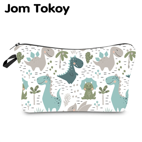 Jom Tokoy-bolsa organizadora de cosméticos impermeable, bolsa de maquillaje con estampado de dinosaurio, bolsa de cosméticos para mujer, bolsa de belleza multifunción 943 ► Foto 1/6