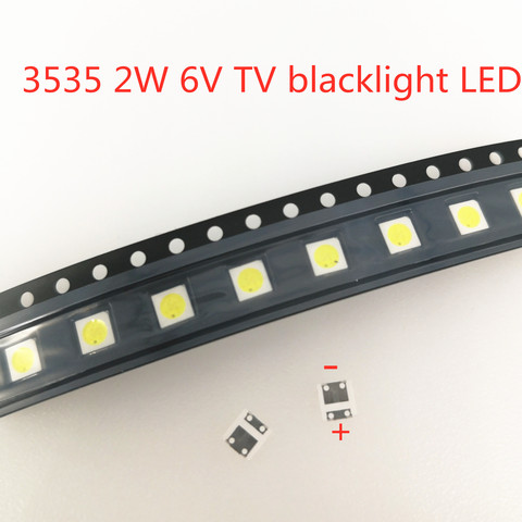 LED de 2W, 6V, 3V, 1W, 1000 SMD, 50-3535 Uds., reemplaza LG Innotek, luz trasera para TV, cuentas, diodo de retroiluminación, aplicación de reparación ► Foto 1/4
