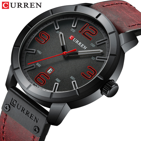 Los Hombres ven 2022 CURREN relojes de pulsera de cuarzo para Hombres Reloj masculino de marca superior de lujo Reloj Hombres relojes de pulsera de cuero con calendario ► Foto 1/6