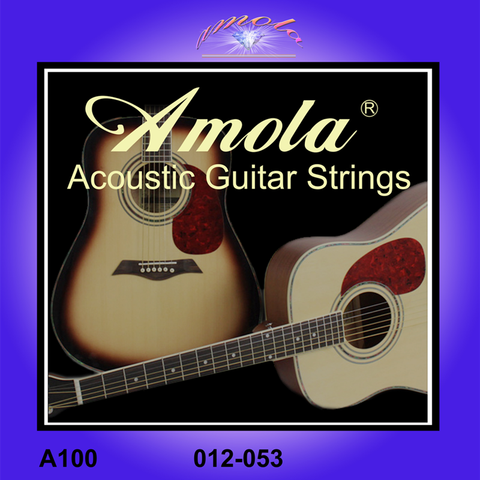 Amola 010 011 012 cuerdas de guitarra acústica para accesorios de guitarra acústica A100, piezas de guitarra al por mayor ► Foto 1/6