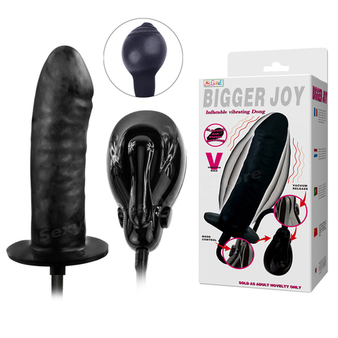 Consolador grande inflable para mujeres, juguete erótico de color negro, vibrador Anal realista con tapón máximo de 10,6 cm, con tapón Anal y pelotas juguetes sexuales ► Foto 1/6