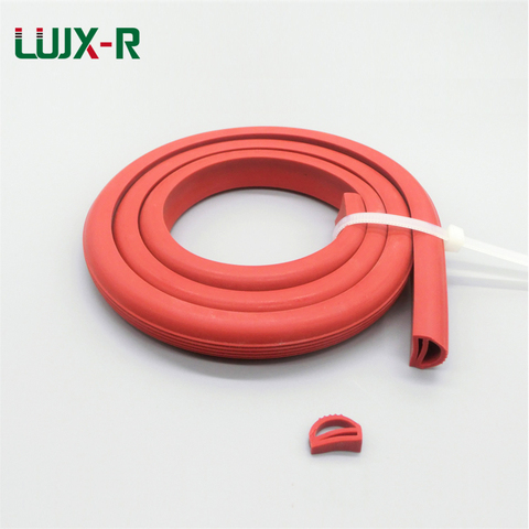 Tira de silicona LUJX-R para horno de puerta, barra de sellado en forma de E, color rojo y blanco ► Foto 1/6