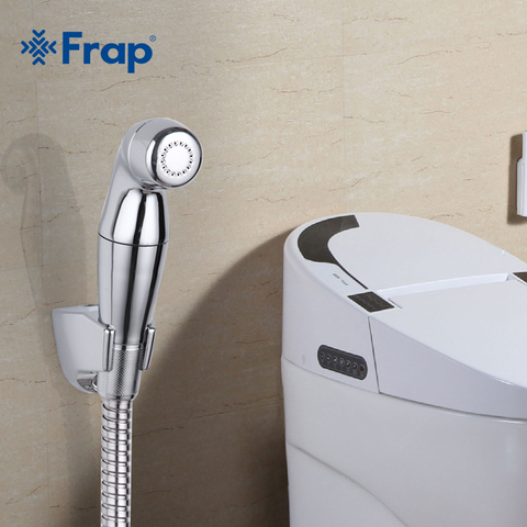 Frap-pulverizador Shattaf de bidé de mano, ducha con botón pulsador, boquilla de pulverización, accesorios de baño F27, 1 Juego ► Foto 1/6