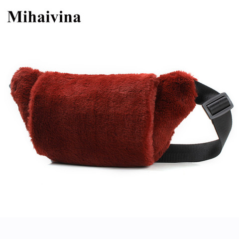 Mihaivina de la cintura de las mujeres bolsa de Fanny Pack invierno mujer pecho moda bolsa de hombro bolsos chica cintura Pack calentador de la mano ► Foto 1/6