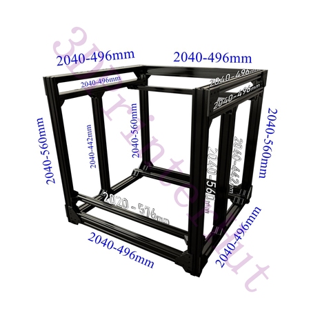 Kit completo de marco de extrusión de aluminio para impresora 3D BLV mgn Cube Kit completo con tuercas soporte de tornillo esquina F/ CR10 365mm Z height, envío gratis por DHL ► Foto 1/2