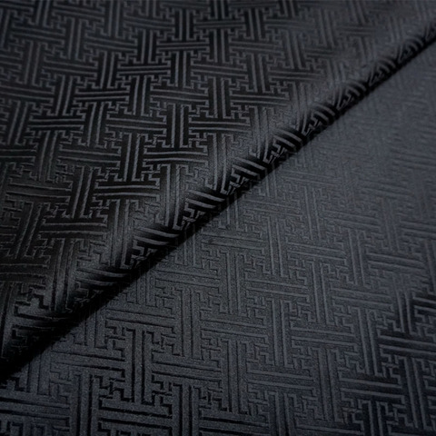 Tela de brocado de swastika negra de alta calidad, tejido adecuado para costura a mano, bolsa de ropa, cortina, tapicería de retazos ► Foto 1/4