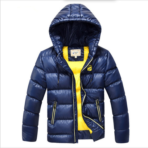 Chaqueta con capucha para niños de 7 a 16 años, abrigo estilo arrugado, gruesa, exterior, alta calidad, invierno, 2022 ► Foto 1/6