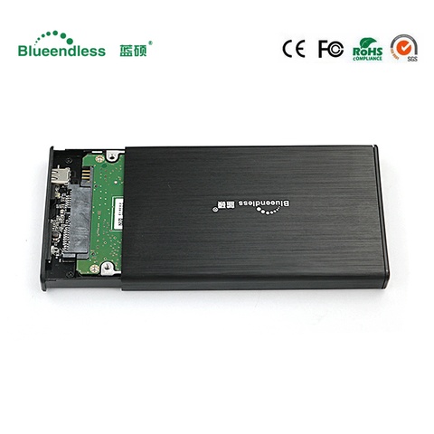 Blueendless aluminio 2,5 pulgadas HDD funda USB 3,0 a Sata 6 Gbps alta velocidad funda soporte UASP disco duro externo para HDD SSD ► Foto 1/6