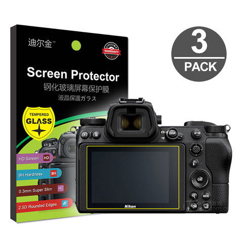 3x Protector de pantalla de vidrio templado para Nikon Z5 Z6 II Z7 Z50 D7500 D500 D850 D3500 D3400 D3300 D7200 D7100 D5600 D5500 D5300 ► Foto 1/5