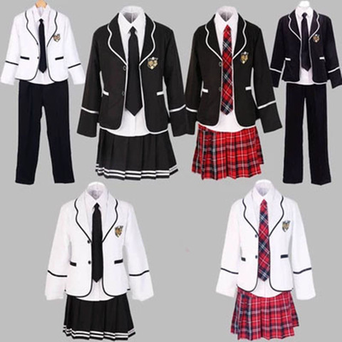 Uniforme Escolar de manga larga para estudiantes, uniforme escolar para estudiantes y niños de secundaria, conjunto de uniforme JK de Japón y Corea del Sur ► Foto 1/6
