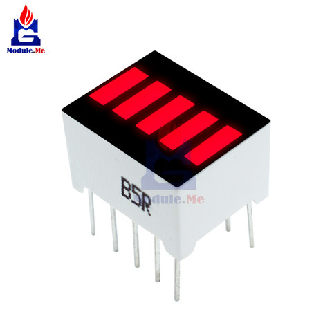 Uds 5 segmento Color rojo 1 dígito LED barra LED pantalla para Arduino ► Foto 1/6