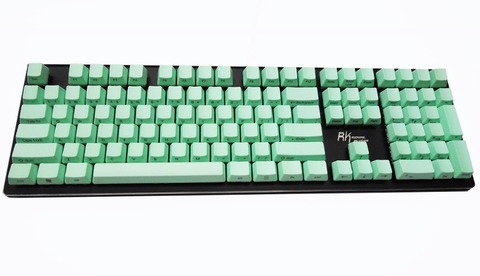 Teclas de diseño de menta OEM, verde grueso, PBT, ANSI, dibujo lateral en blanco para Cherry MX Switch, Teclado mecánico, Envío Gratis ► Foto 1/6