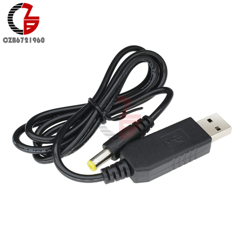 USB a DC Cable de alimentación USB a 5,5x2,1mm DC Plug Jack 5V a 9V 12V DC-DC aumento de potencia convertidor Cable inversor ► Foto 1/6