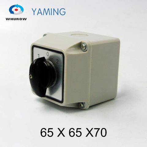 Yaming eléctrico YMW26-20/2 M IP65 de cambio de rotary cam interruptor principal 20A 2 polos 3 posición con impermeable carcasa ► Foto 1/6