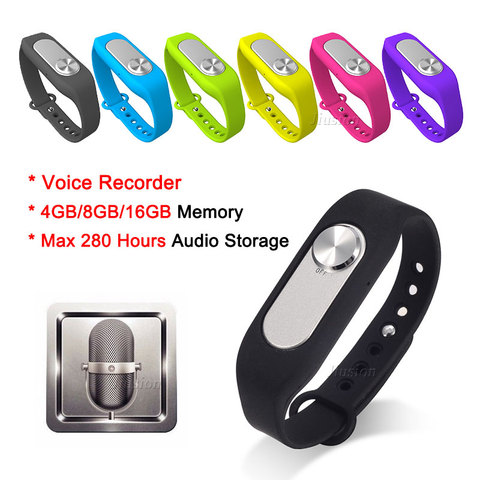 Grabadora de voz Digital portátil, Mini dispositivo de grabación profesional de Audio, 8GB, Micro dictáfono, pulsera grabadora ► Foto 1/6