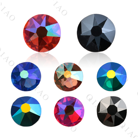 Cristal de diamantes de imitación Hotfix, 8 grandes, superficie de corte pequeña, cristales de piedra AB para planchar en la ropa ► Foto 1/6