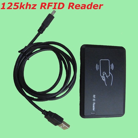 RFID 125KHZ EM4100 lector USB proximidad tarjeta de identificación inteligente No leer ningún Software o unidad necesidad de sistema de Control de acceso a la puerta a prueba de agua ► Foto 1/5