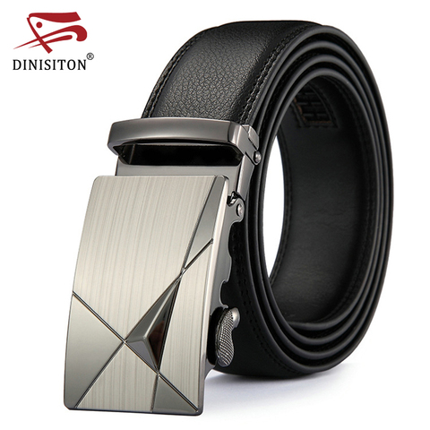 Diniton-Cinturón de piel auténtica para hombre, cinturones automáticos de moda, de alta calidad, para negocios, de marca de lujo ► Foto 1/6