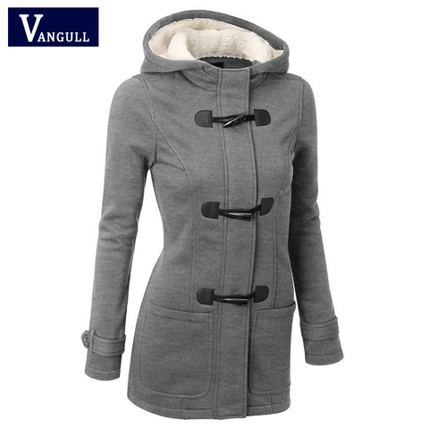 Women Causal Coat 2022 New Spring Autumn Women's Overcoat Female Hooded Coat Zipper Horn Button Outwear Jacket Casaco Feminino ► Foto 1/6