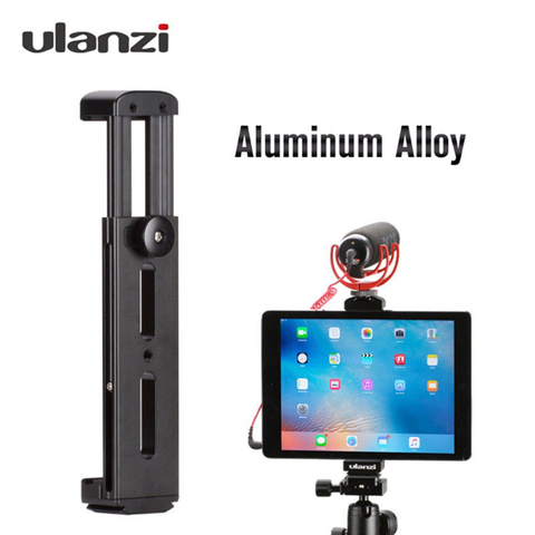 Ulanzi-soporte de trípode de aluminio u-pad Pro, Adaptador de zapata fría, pinza para tableta, soporte para iPad Pro Mini Air Light Mic ► Foto 1/6