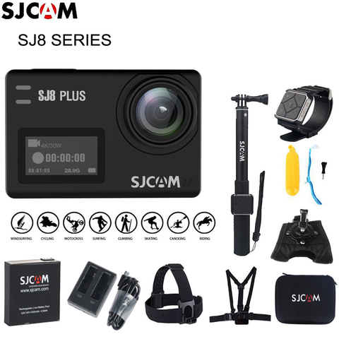 Cámara de Acción estabilizadora Original SJCAM SJ8 4 K 1200 mAh cámara de acción deportiva impermeable WiFi cámara de vídeo remota HD DVR cámara de coche ► Foto 1/1