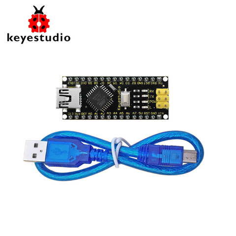 Envío libre 1 piezas Keyestudio 5 V CH340 Nano controlador Junta + cable USB para Arduino programación ► Foto 1/6