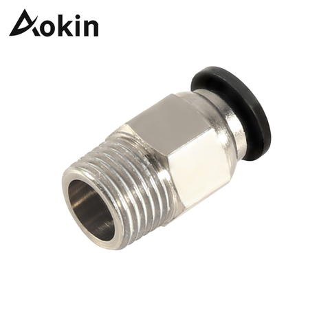 Aokin-conector neumático de PC4-01 para impresora 3D E3D V6 j-head Bowden, Conector de tubo de PTFE de 1,75mm, acopladores rápidos, Hotend ► Foto 1/6