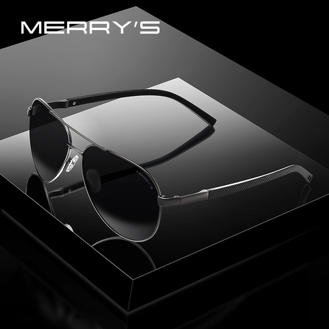 MERRYS-gafas de sol clásicas de piloto para hombre, lentes de sol polarizadas HD para conducir, TR90, piernas, protección UV400, S8190 ► Foto 1/6