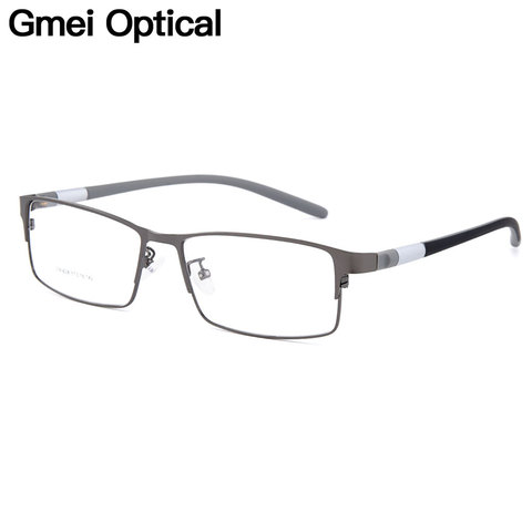 Gmei óptico de los hombres de titanio gafas con montura de aleación para hombres gafas flexibles piernas IP Aleación de galvanoplastia gafas Y028 ► Foto 1/6